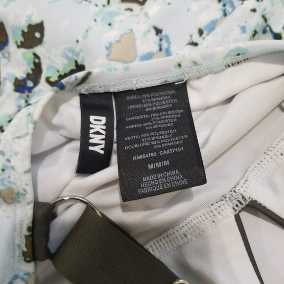 DKNY Snake Printed Tankini Top Green Blue Size Medium - Picture 8 of 10
